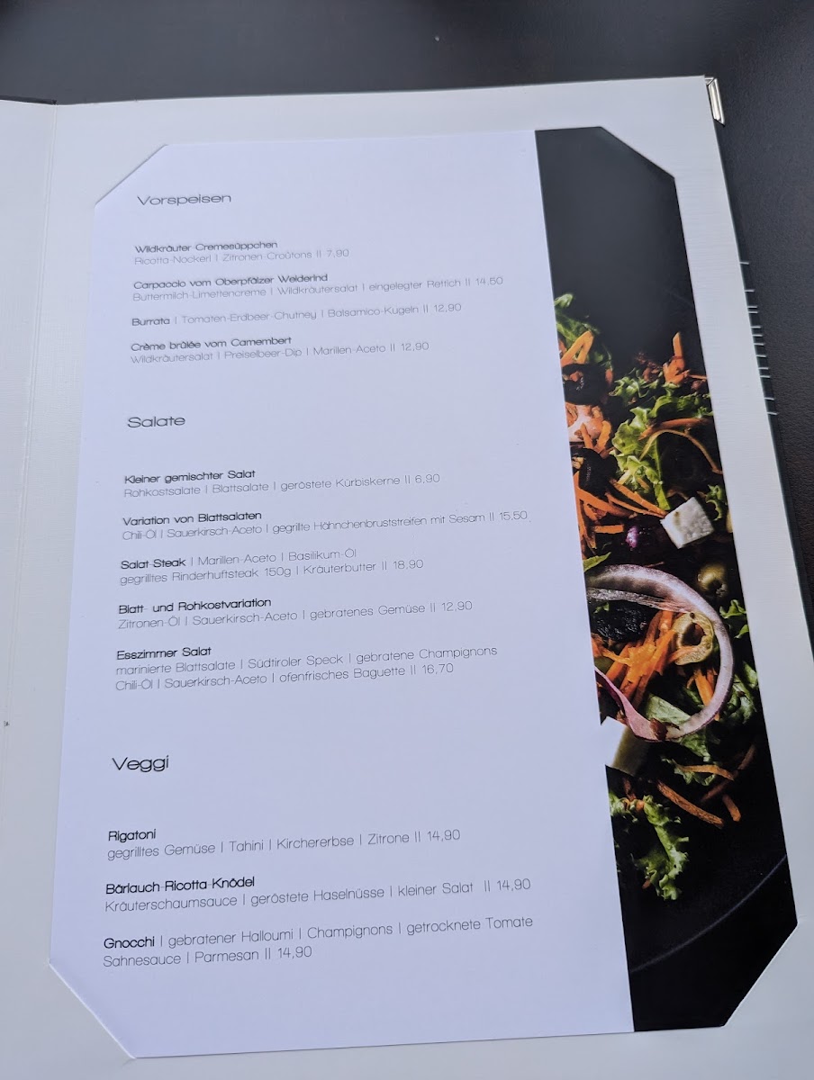 Menu Esszimmer Restaurant/café-1
