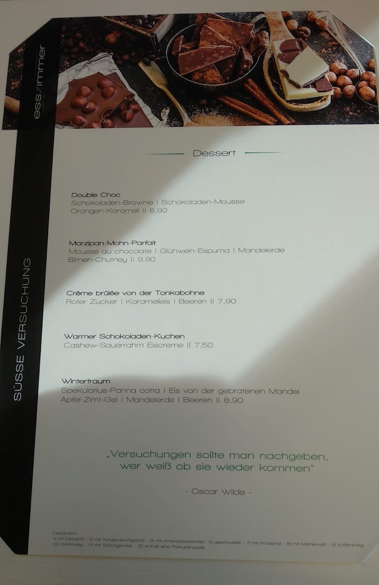 Menu Esszimmer Restaurant/café-10