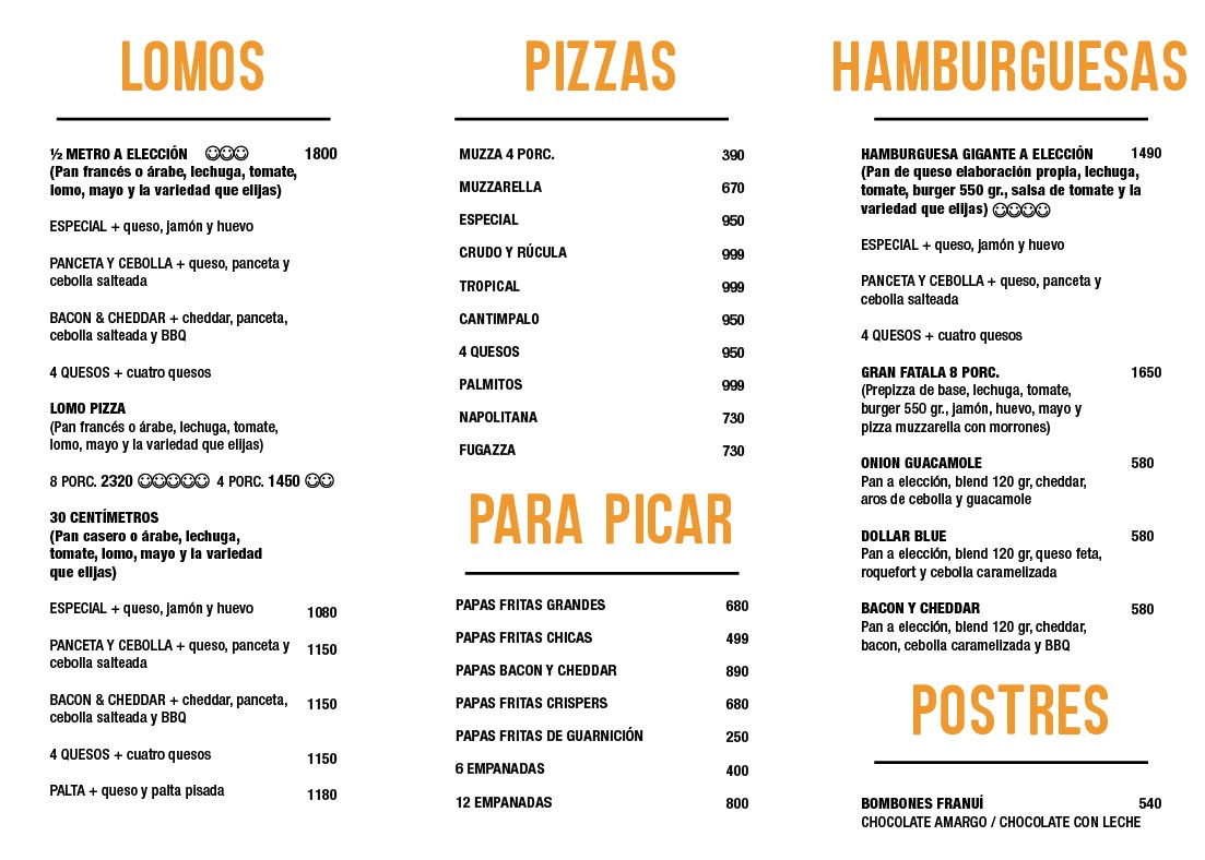 Menu Estación Palero Unimev-2