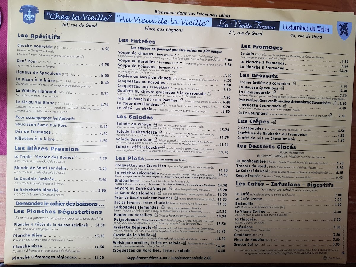 Menu Estaminet Au Vieux De La Vieille-10