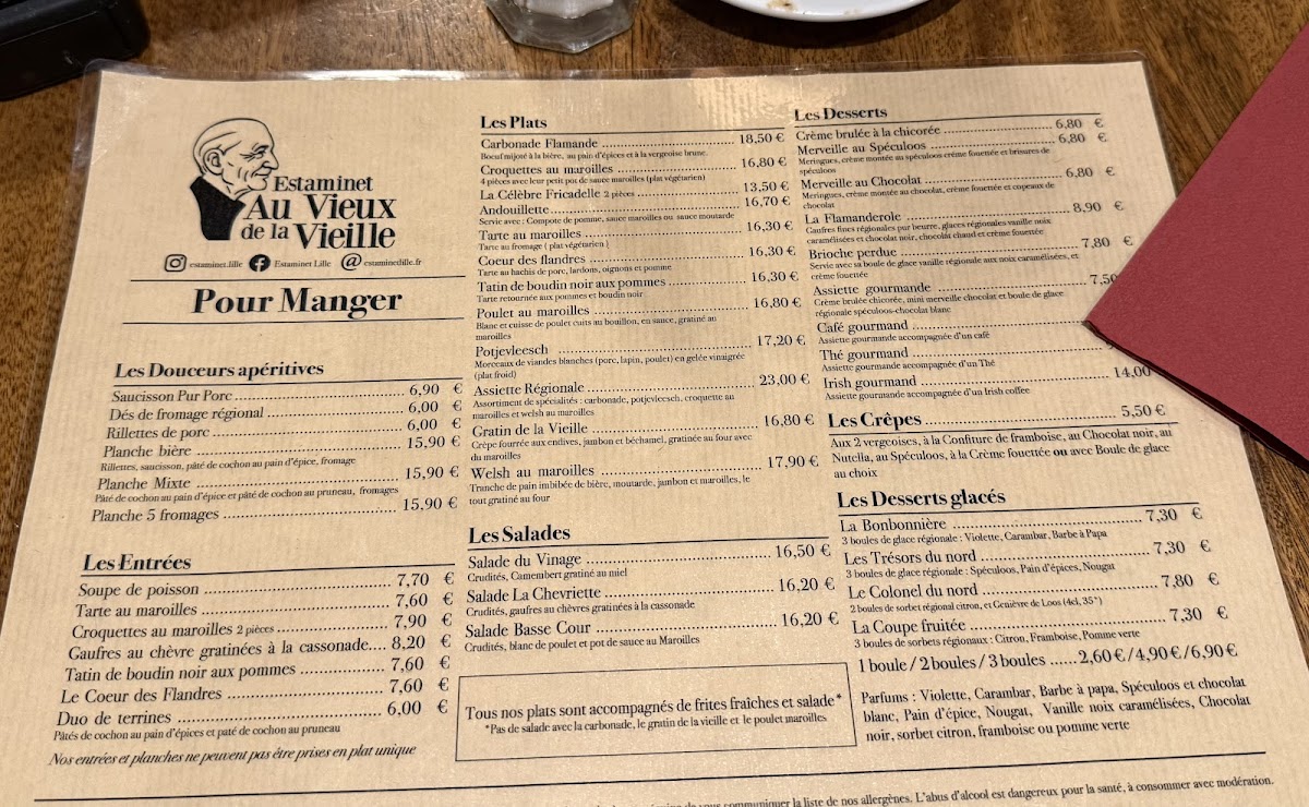Menu Estaminet Au Vieux De La Vieille-3