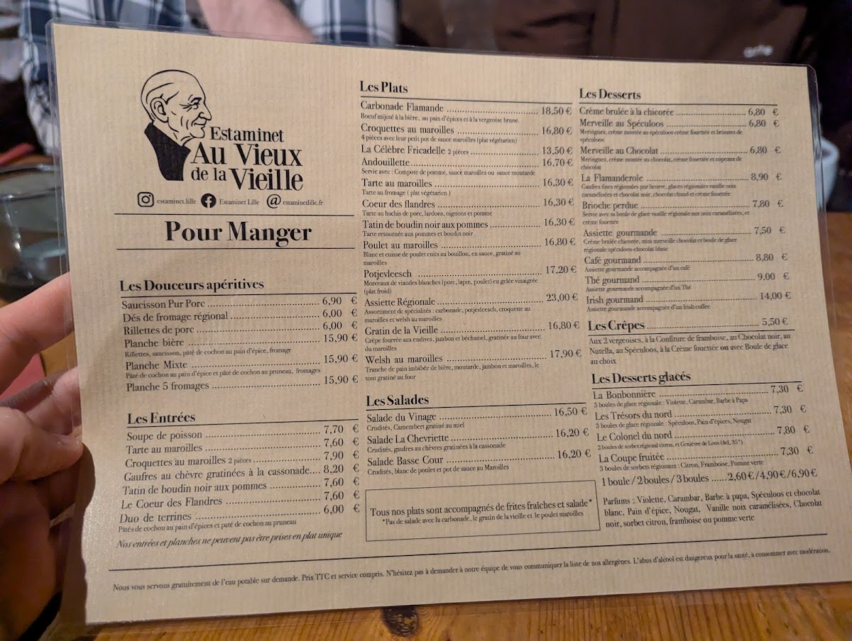 Menu Estaminet Au Vieux De La Vieille-4
