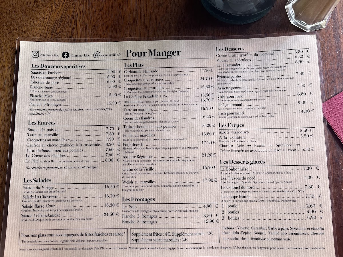Menu Estaminet Au Vieux De La Vieille-5
