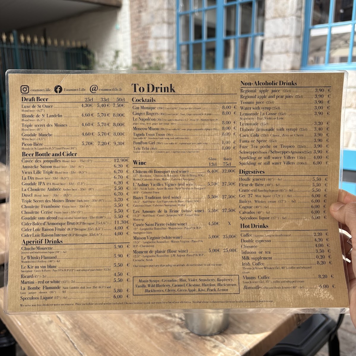 Menu Estaminet Au Vieux De La Vieille-7