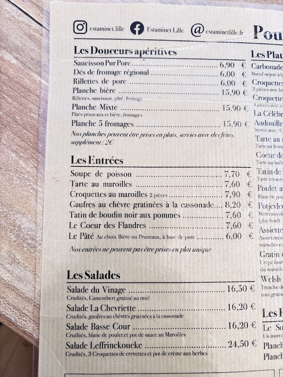 Menu Estaminet Au Vieux De La Vieille-8