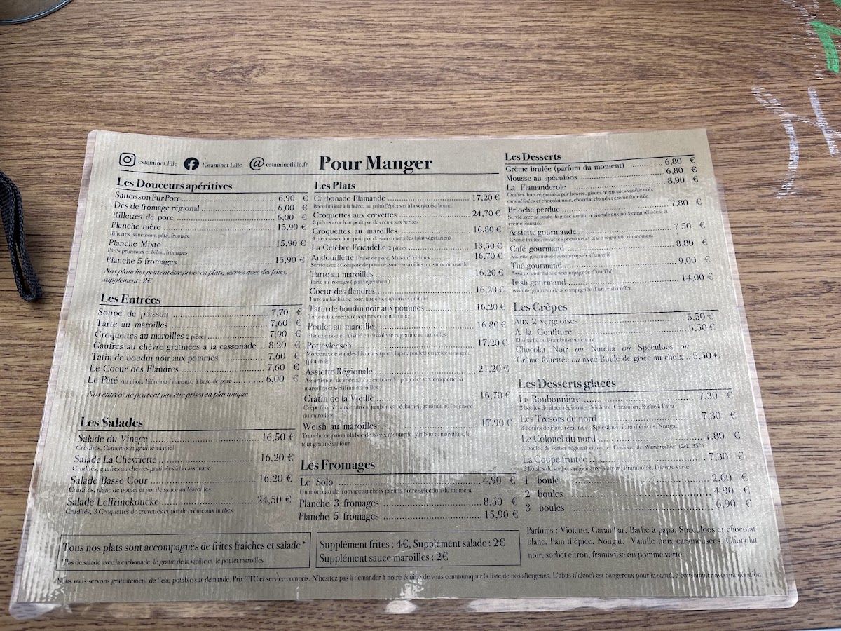 Menu Estaminet Au Vieux De La Vieille-9
