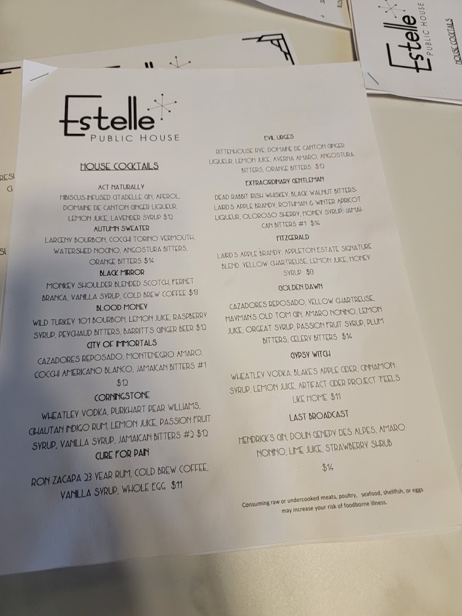 Menu Estelle Public House-9