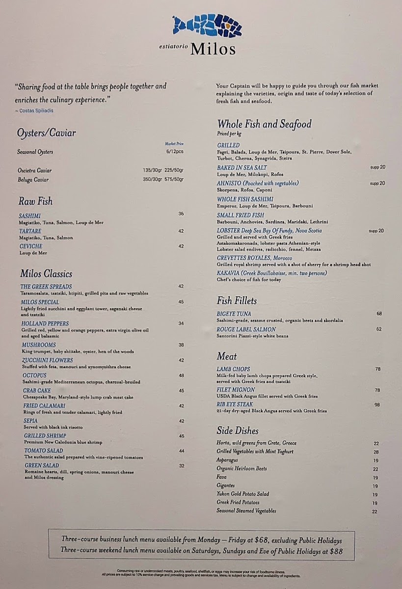 Menu Estiatorio Milos-3