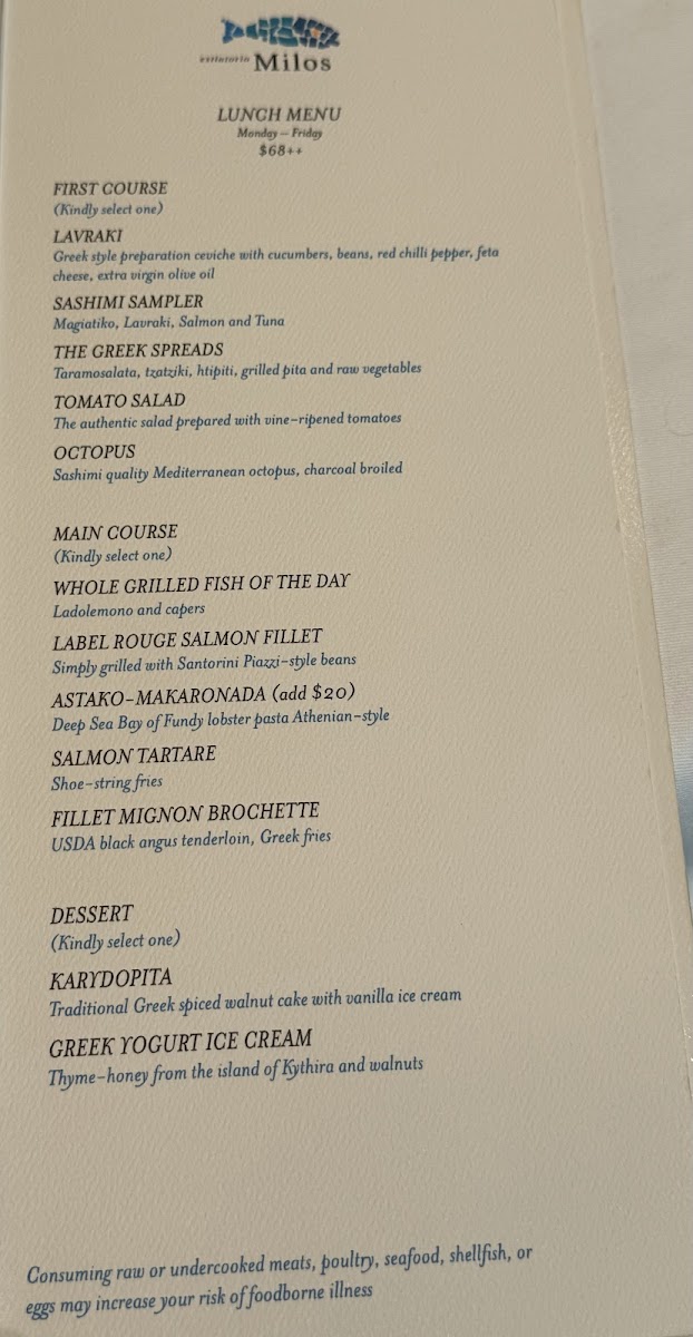Menu Estiatorio Milos-5