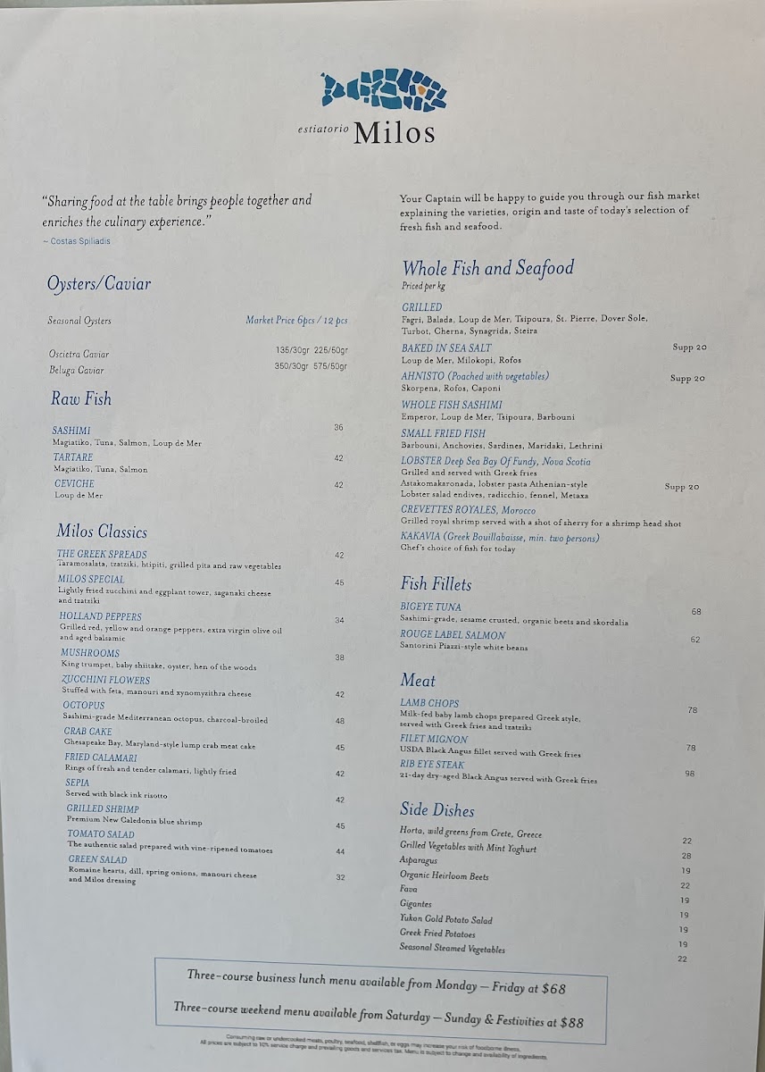 Menu Estiatorio Milos-7