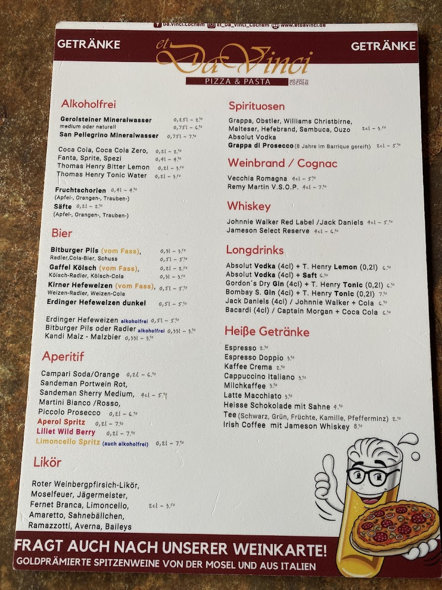 Menu Et Da Vinci Cochem-2