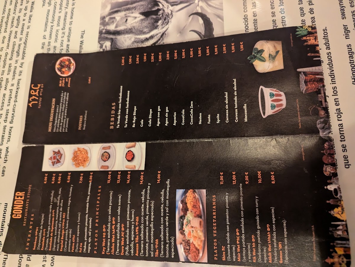 Menu Ethiopian Restaurant Gonder-4