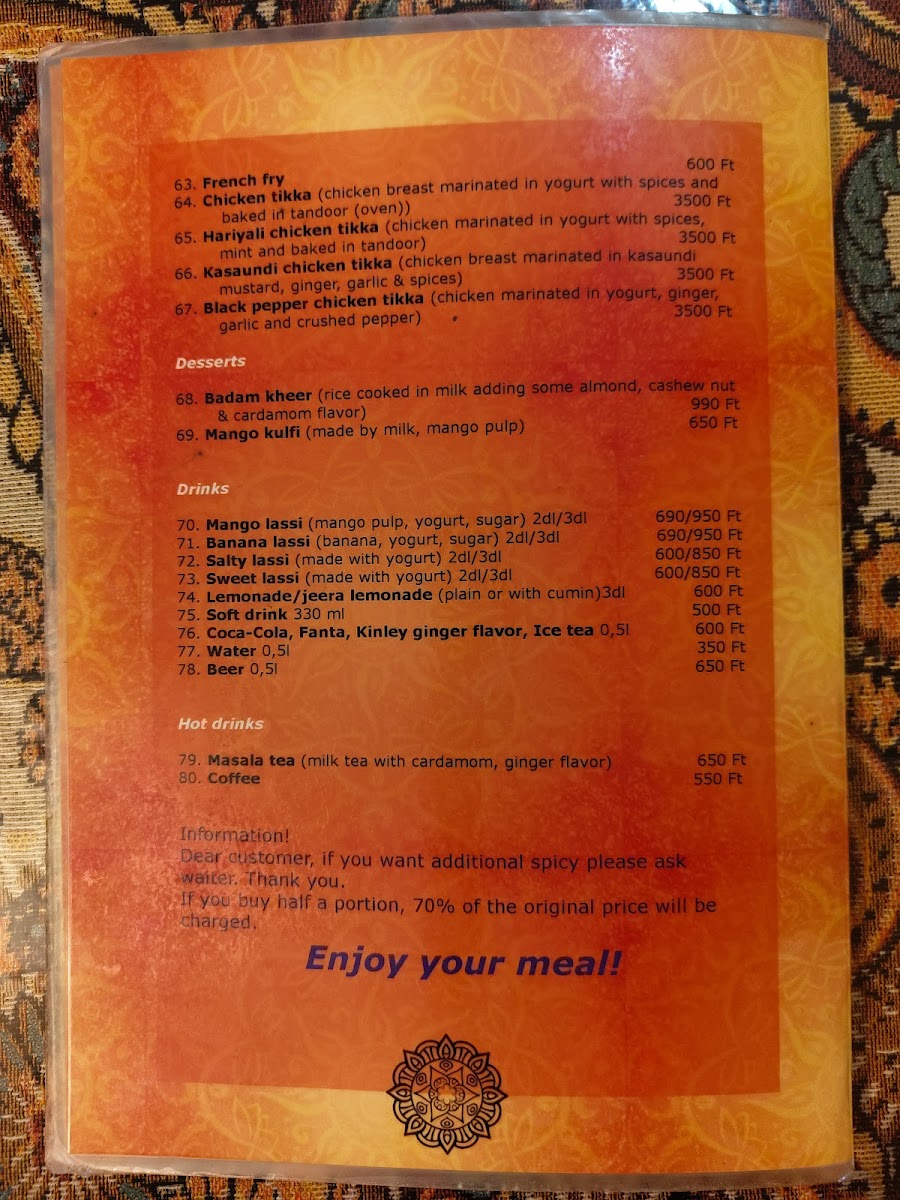 Menu Eur Indiai Restaurant-9