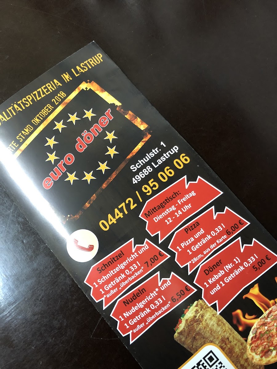 Menu Euro Döner Lastrup-9