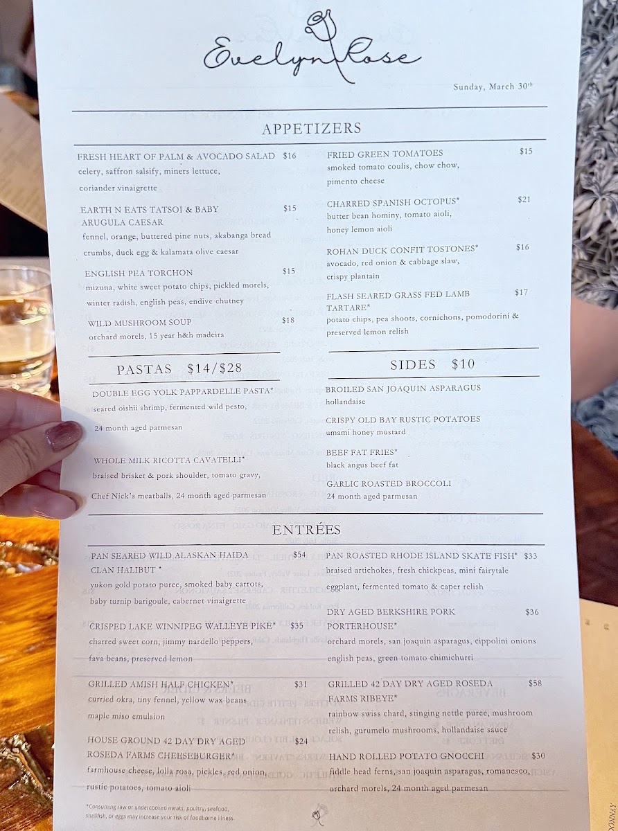 Menu Evelyn Rose-3