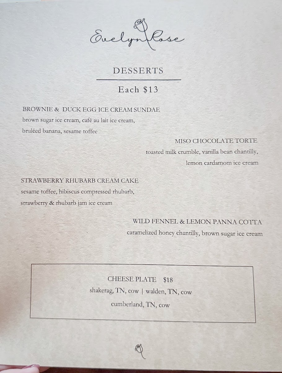 Menu Evelyn Rose-4
