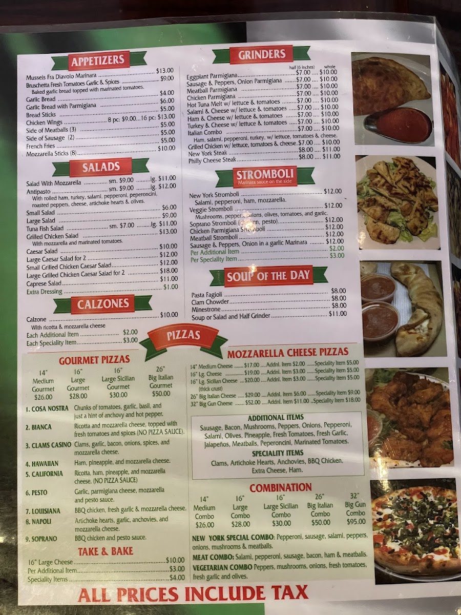 Menu Evelyn's Pizza-1
