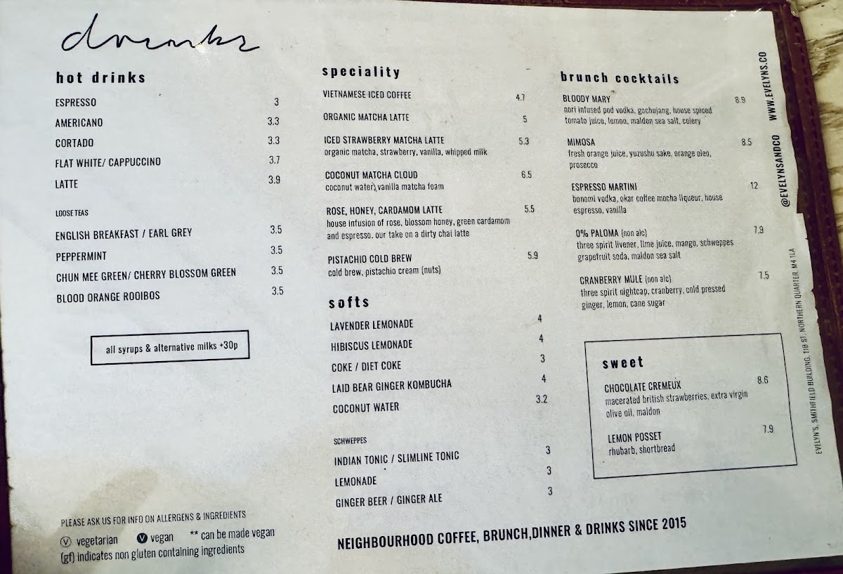 Menu Evelyn's-1