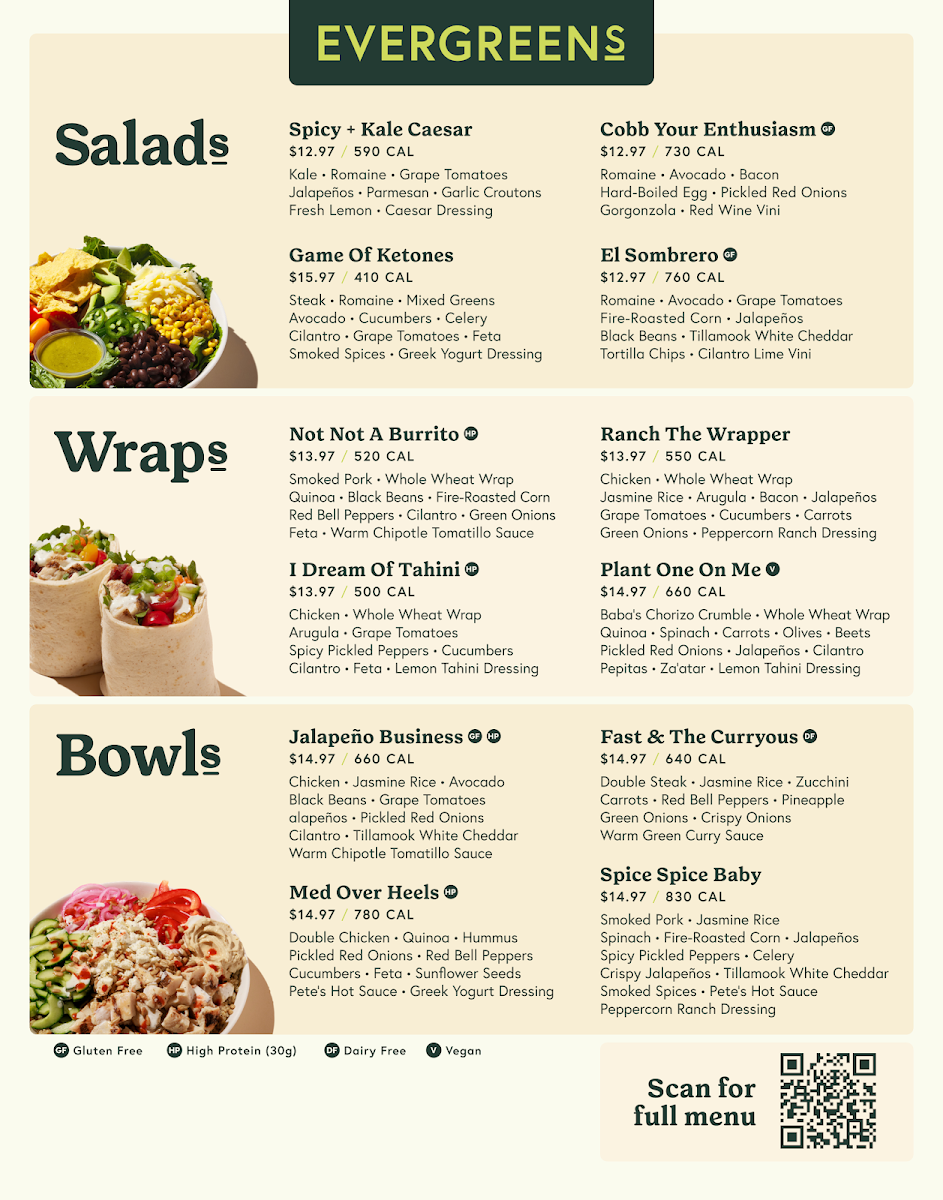 Menu Evergreens-1