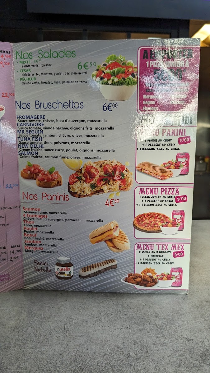 Menu Excel One Pizza Chelles, Pizza À Emporter, Livraison De Pizzas-1