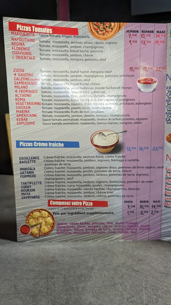 Menu Excel One Pizza Chelles, Pizza À Emporter, Livraison De Pizzas-2