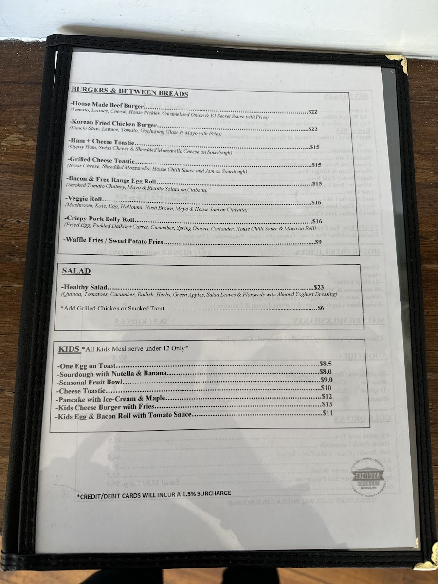 Menu Excelsior Jones-9