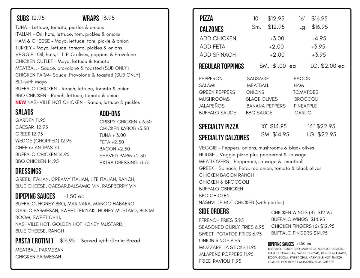 Menu Express Pizza Bedford-1