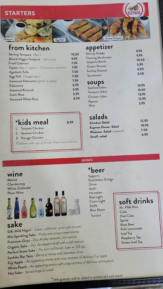 Menu Express Sushi & Teriyaki-4