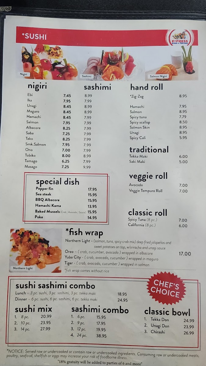 Menu Express Sushi & Teriyaki-7