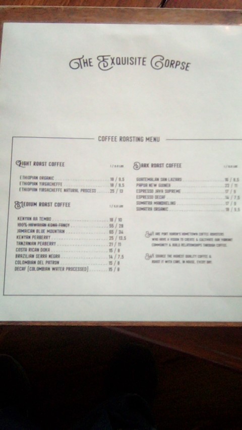 Menu Exquisite Corpse Coffee House-10