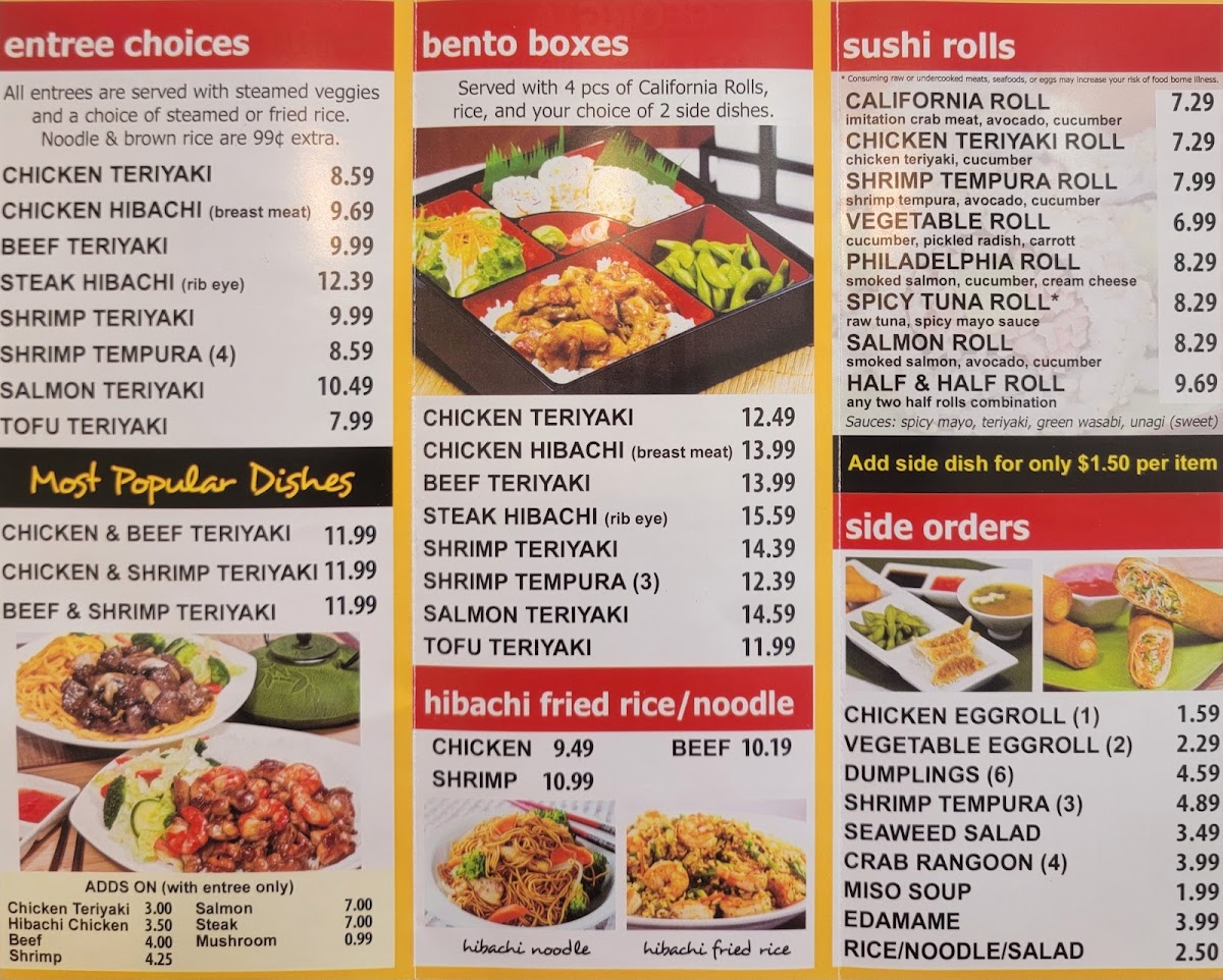 Menu Extreme Teriyaki Grill Express-1