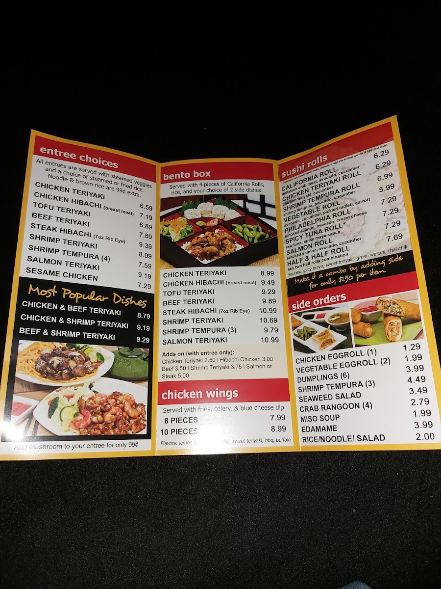 Menu Extreme Teriyaki Grill Express-5