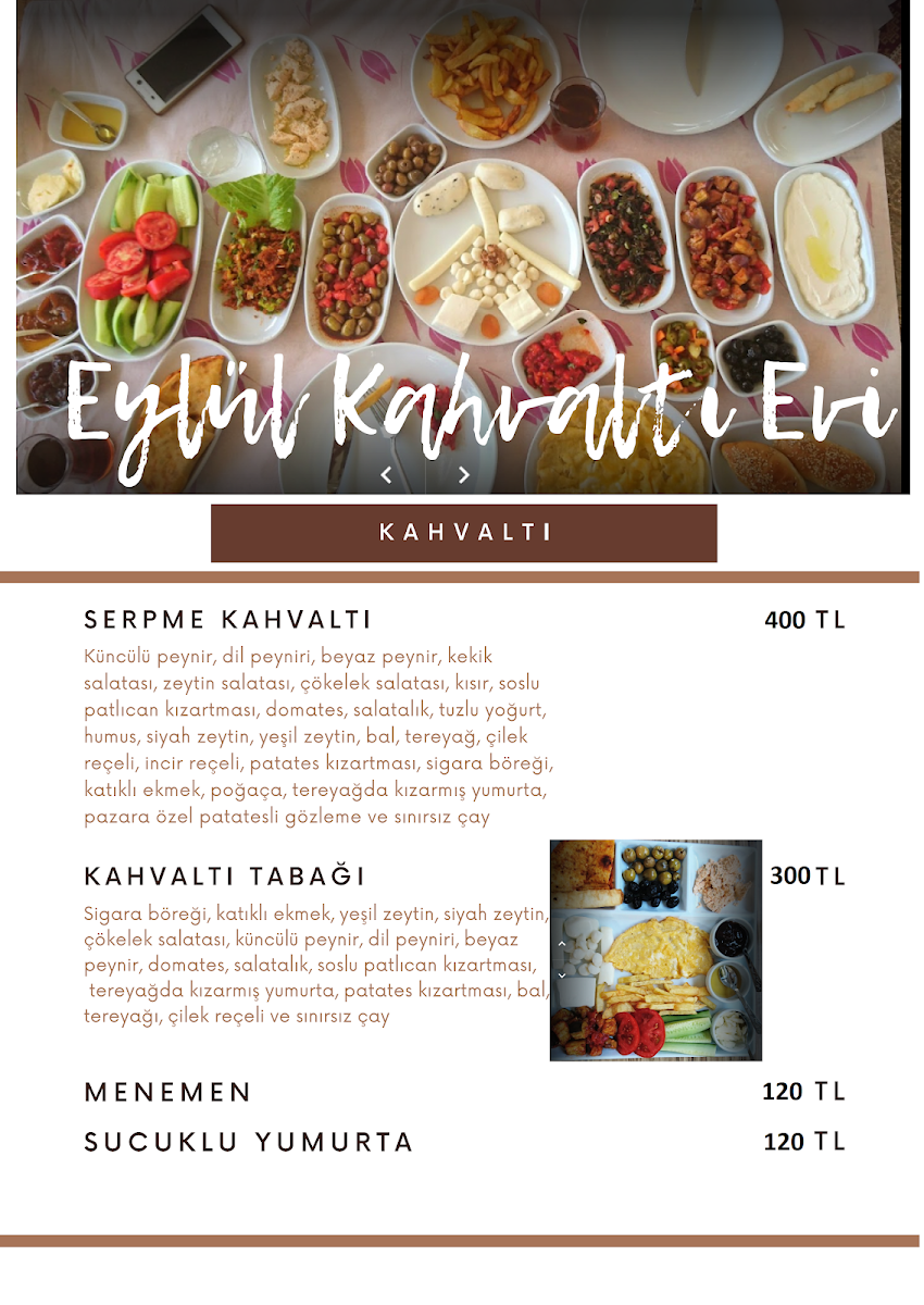 Menu Eylül Kahvaltı Evi & Cafe-1