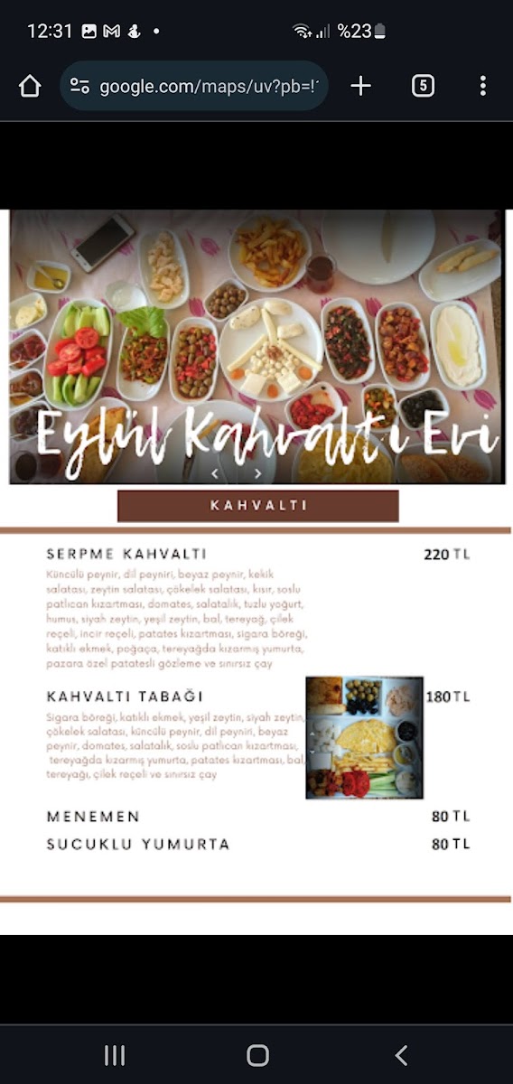 Menu Eylül Kahvaltı Evi & Cafe-4