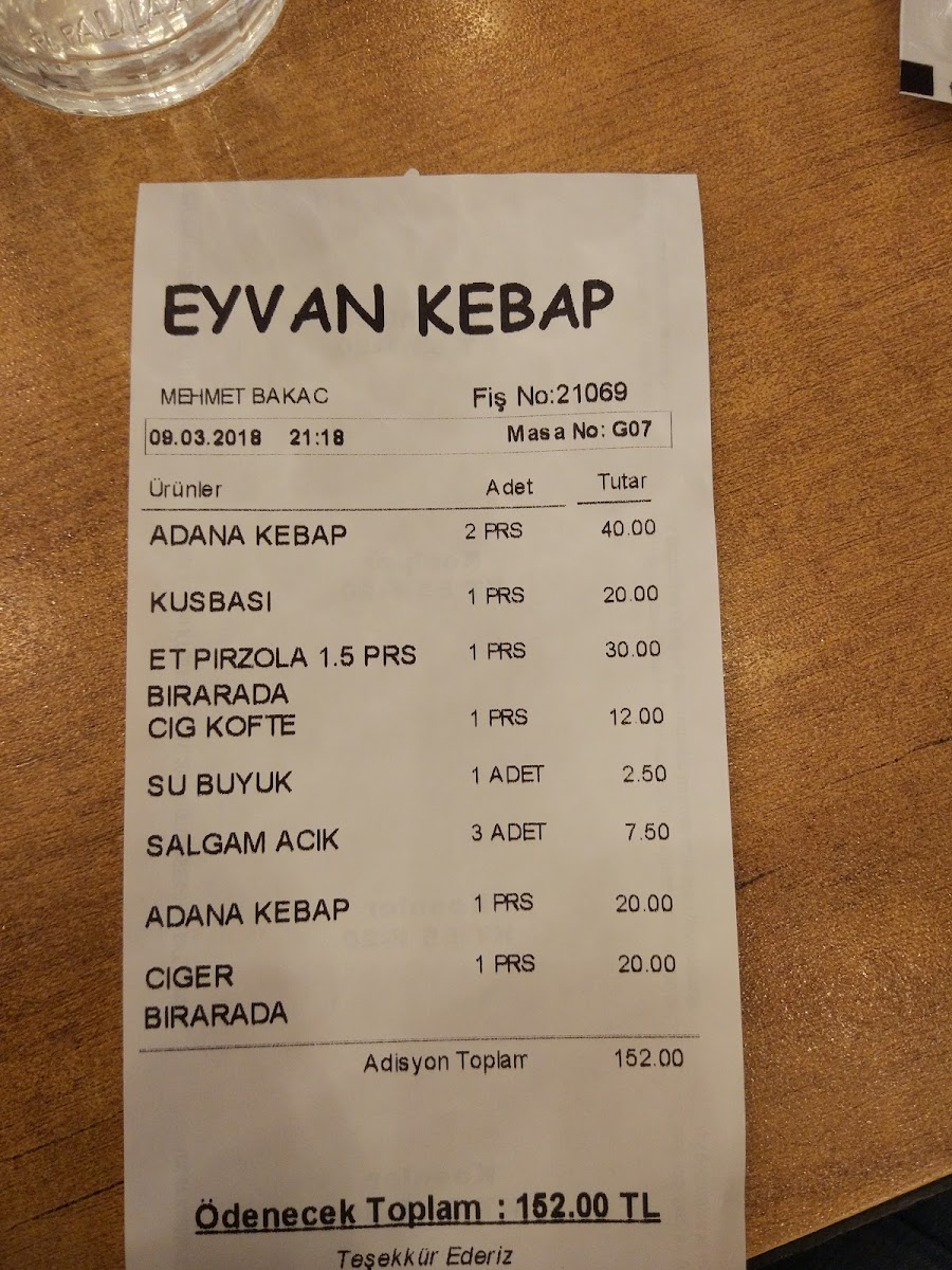 Menu Eyvan Kebap-7