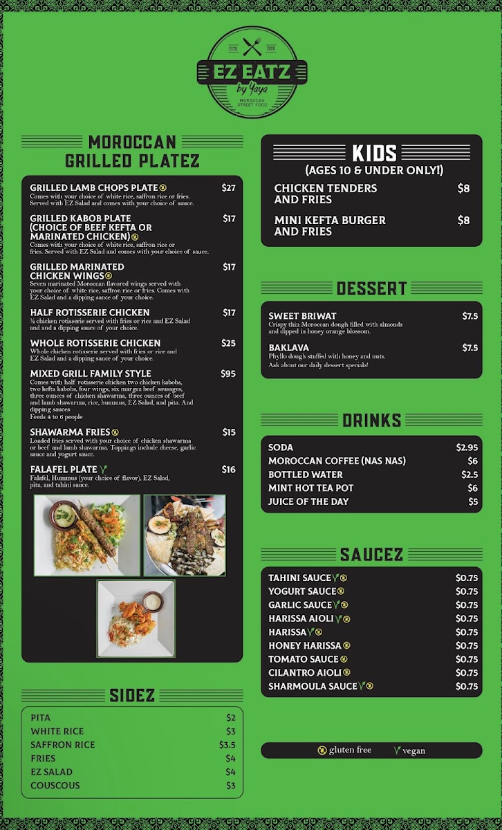 Menu Ez Eatz By Yaya-2