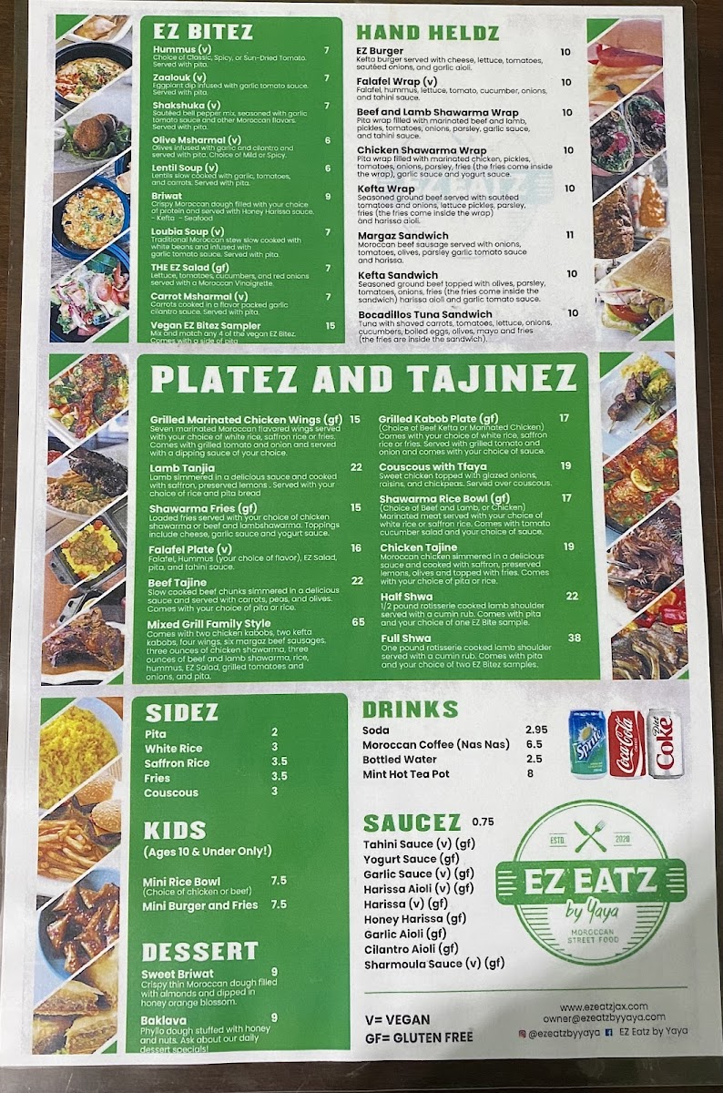 Menu Ez Eatz By Yaya-7