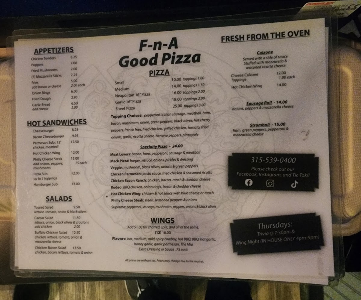 Menu F-N-A Rhythm And Booze-1