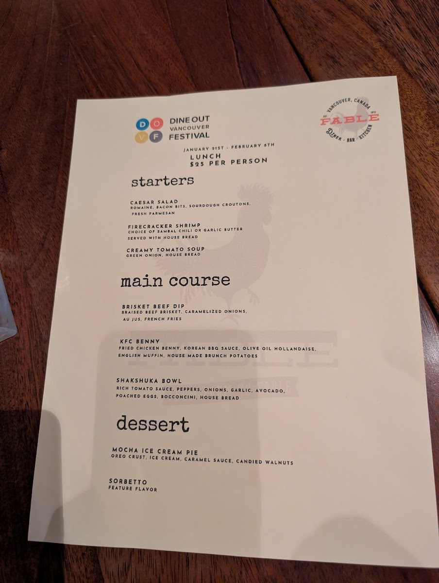 Menu Fable Diner & Bar-10