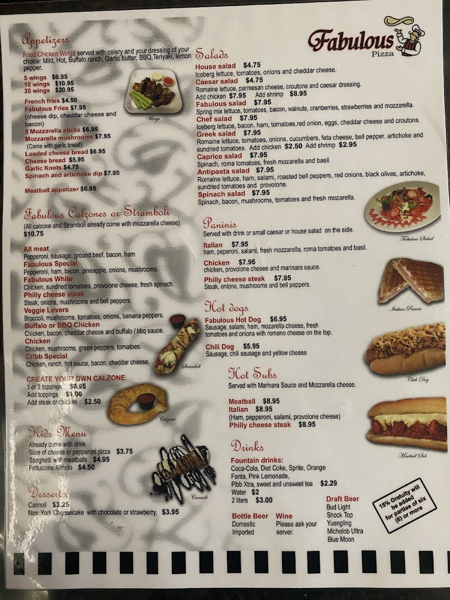 Menu Fabulous Pizza-1
