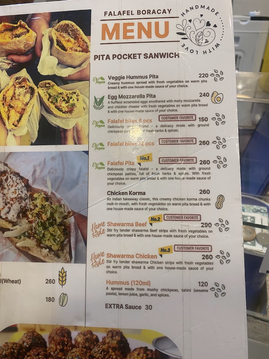 Menu Falafel Boracay Food & Beverages-1