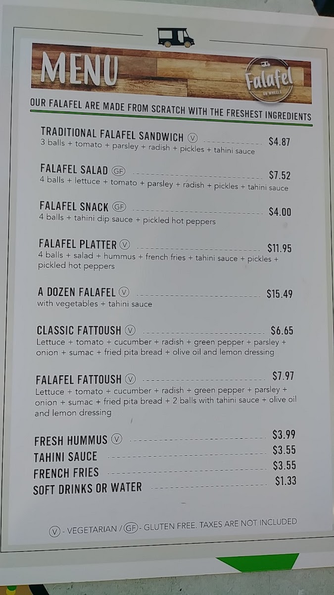 Menu Falafel On Wheels-7