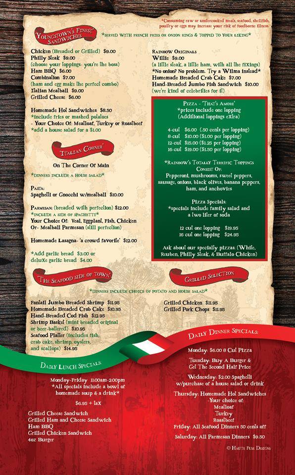 Menu Falbo’S Rainbow Inn-3