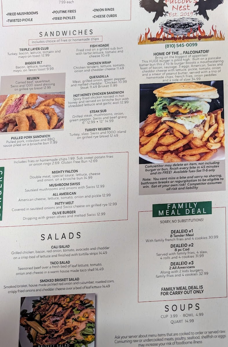 Menu Falcon’S Nest Family Dining-1