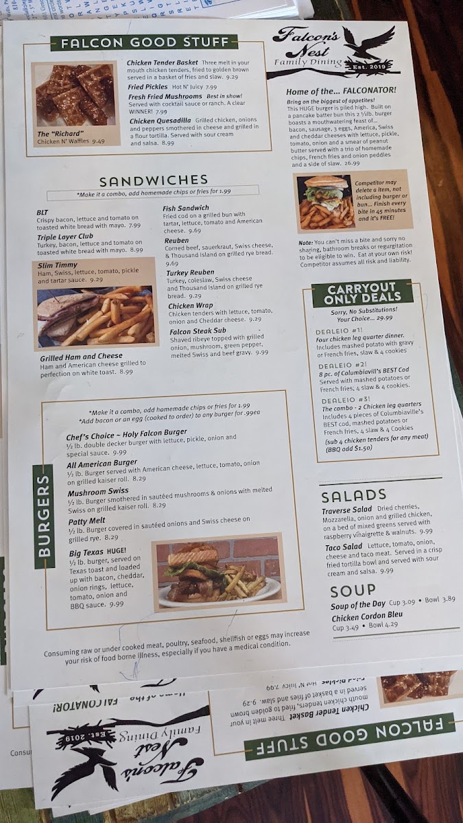 Menu Falcon’S Nest Family Dining-4