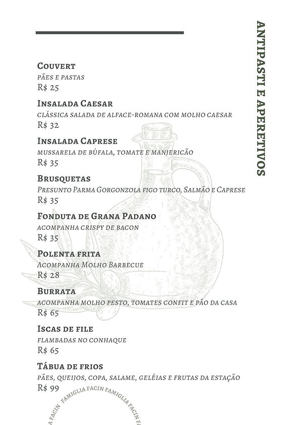 Menu Famiglia Facin Casa Florenca (Bela Vista)-9