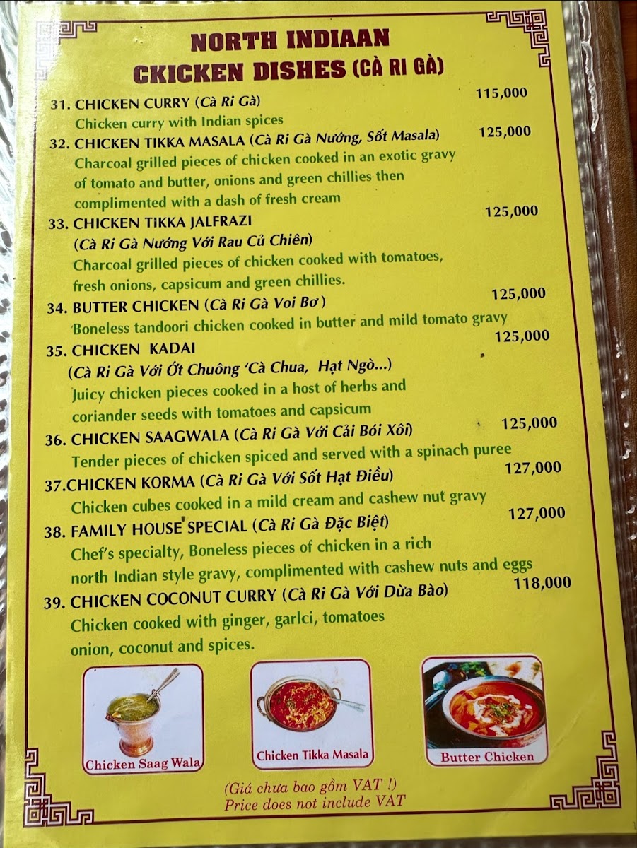 Menu Family Indian Restaurant-1