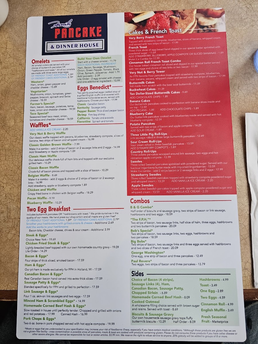 Menu Family Pancake House Redmond-1