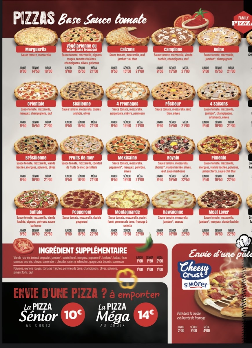 Menu Family Pizza Chantilly-3
