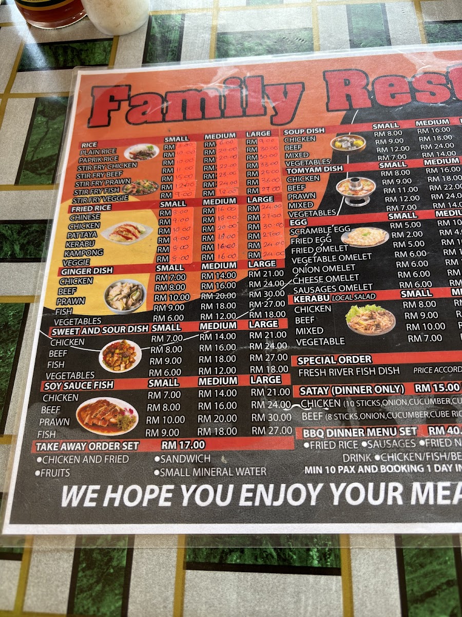 Menu Family Restaurant Taman Negara-1